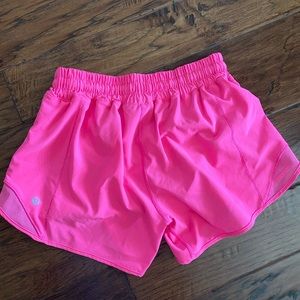 Bright Pink Lululemon Hotty Hot shorts